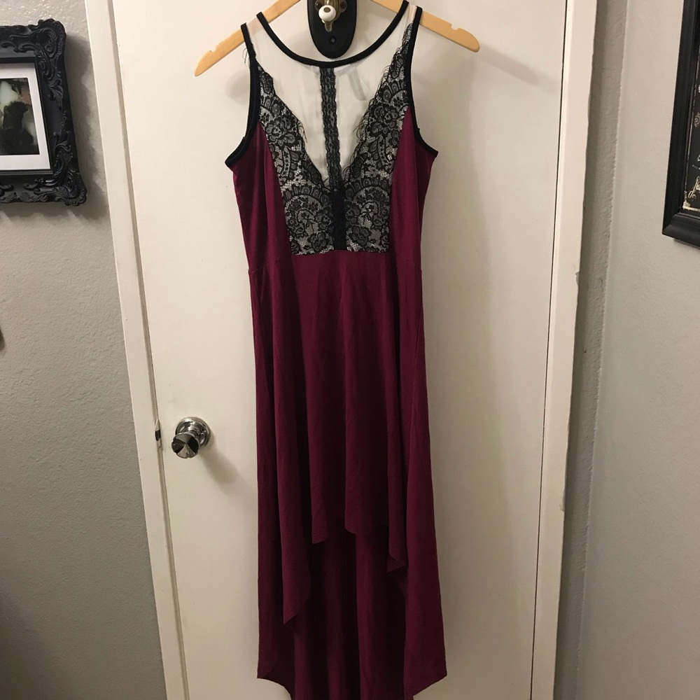 Never Used Asymmetrical Pink Eyelash Lace Dress - Picture 5 of 5